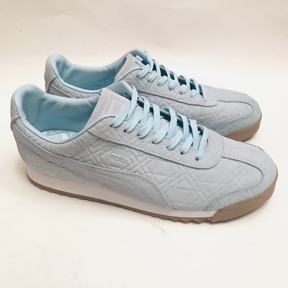 puma roma blue suede